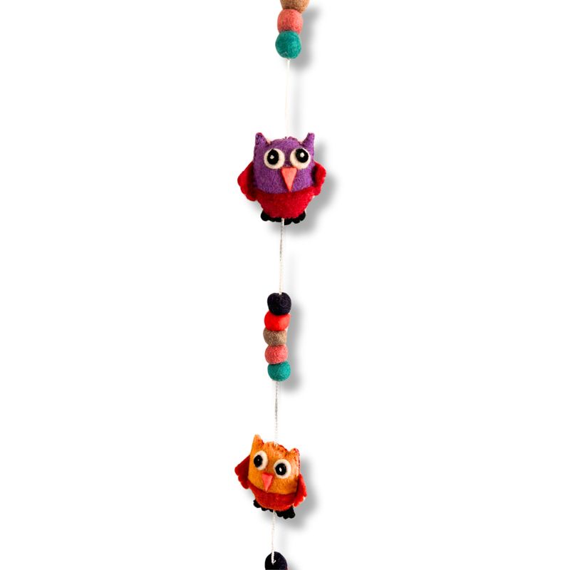 Felt Wall Hanging -Owls (random colours)