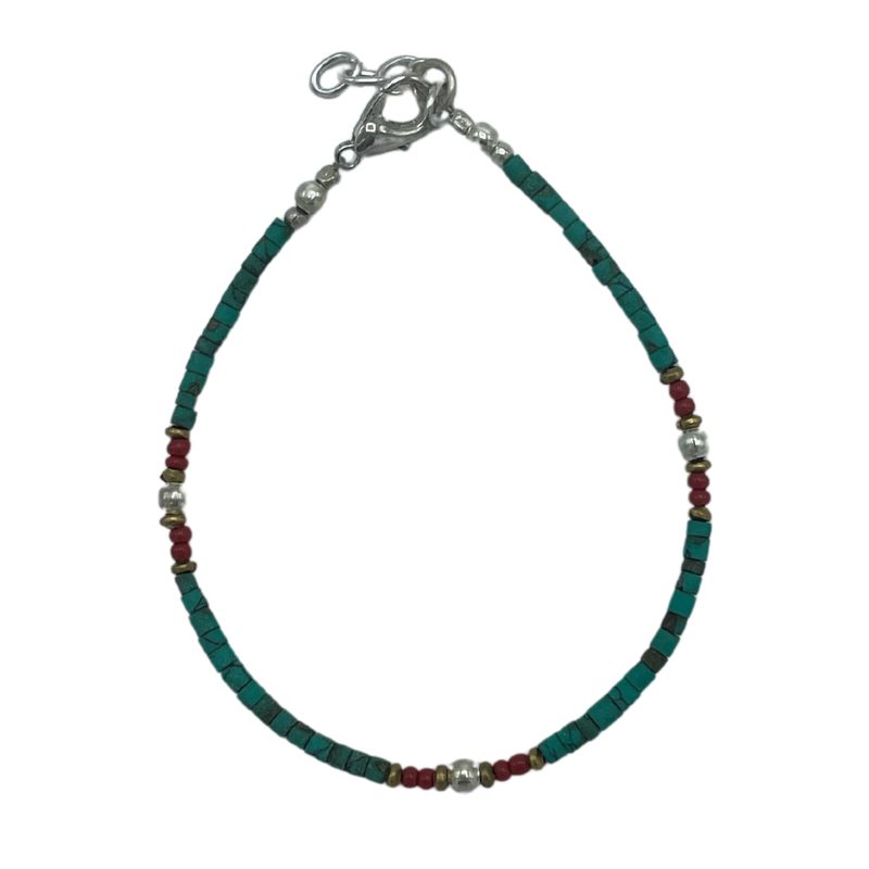 Nepalese Extra Fine Gem Bracelet - Turquoise Beads