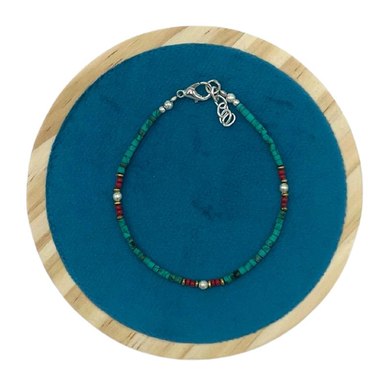 Nepalese Extra Fine Gem Bracelet - Turquoise Beads