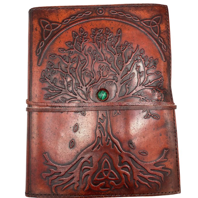 Large Tree of Life - wrap and stone decor - 7.9x6.3" - 160 pages