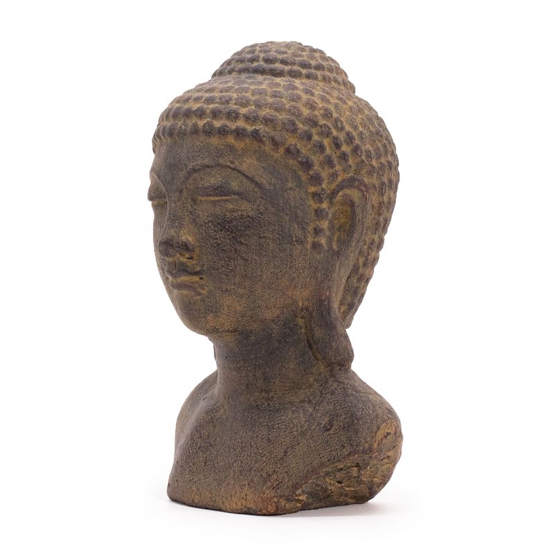 Tranquility Buddha Head  - Grey