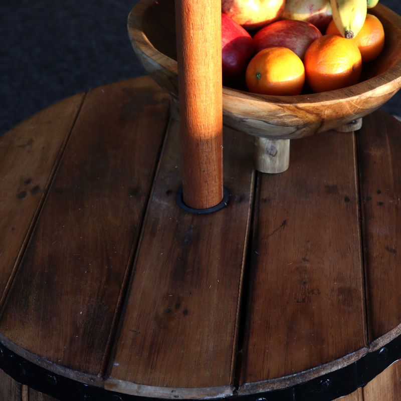 Beer Barrel Table & Parasol Stand 60x48,5 cm - Natural
