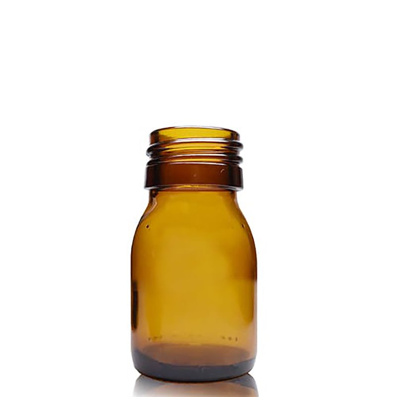 30ml Amber Glass Medicine Bottle - No Cap