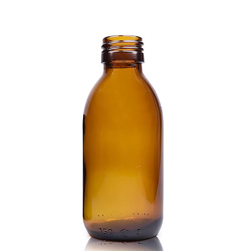150ml Amber Glass Medicine Bottle - No Cap