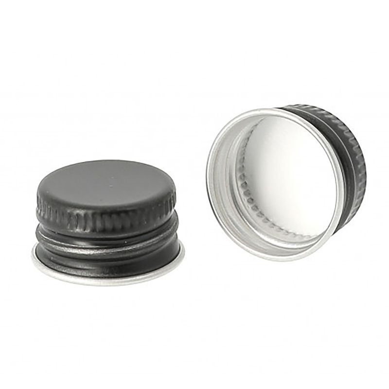Cap for Glass Medicine Bottle Black - Aluminum Black 28mm