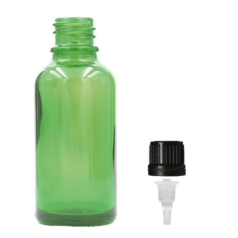 100ml Green Glass Dropper Bottle  - No Cap