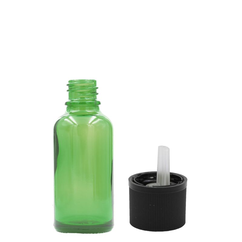 5ml Green Glass Dropper Bottle  - No Cap