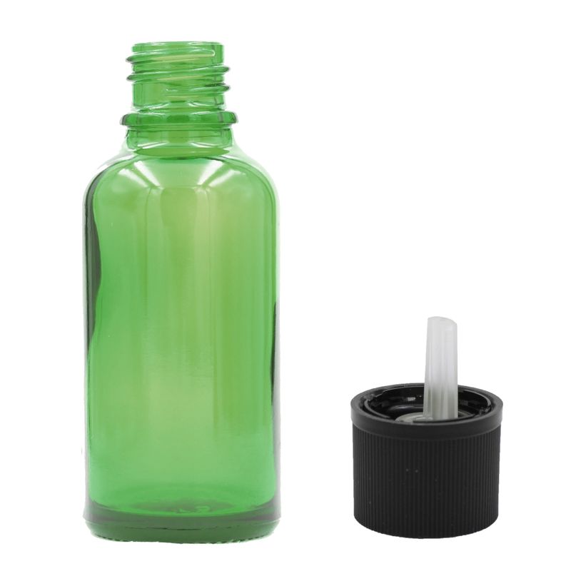 100ml Green Glass Dropper Bottle  - No Cap