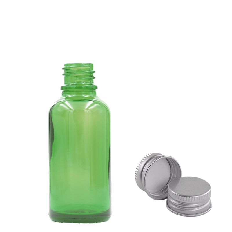 10ml Green Glass Dropper Bottle  - No Cap
