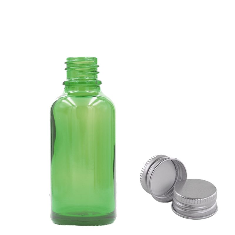 15ml Green Glass Dropper Bottle -  No Cap
