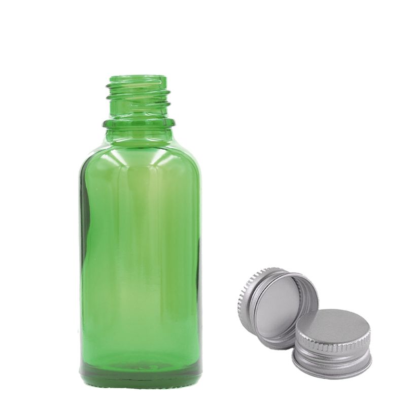 30ml Green Glass Dropper Bottle  - No Cap
