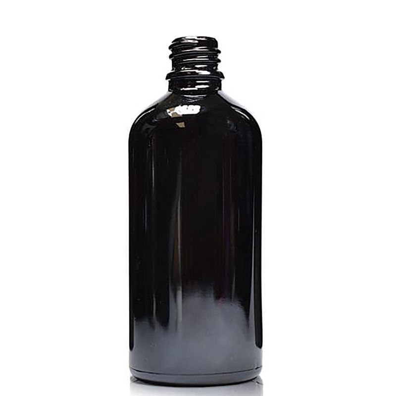 100ml Black Glass Dropper Bottle