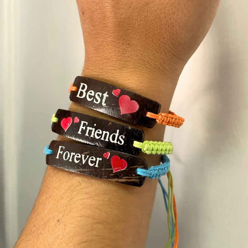 Handmade Friendship Bracelet - Friends Coconut Print (asst)