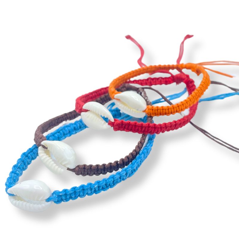 Handmade Friendship Bracelet - Cowrie Chums Shell (asst)