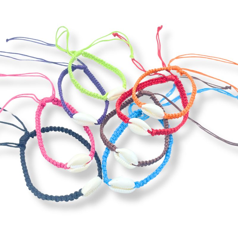 Handmade Friendship Bracelet - Cowrie Chums Shell (asst)