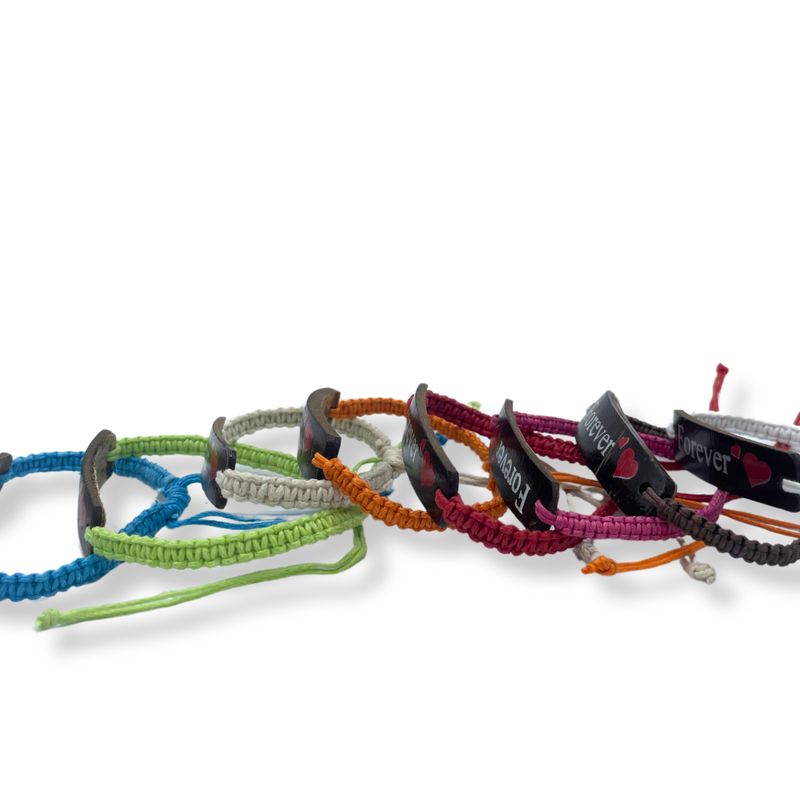Handmade Friendship Bracelet - Unprinted Custom Ready Coconut (asst)