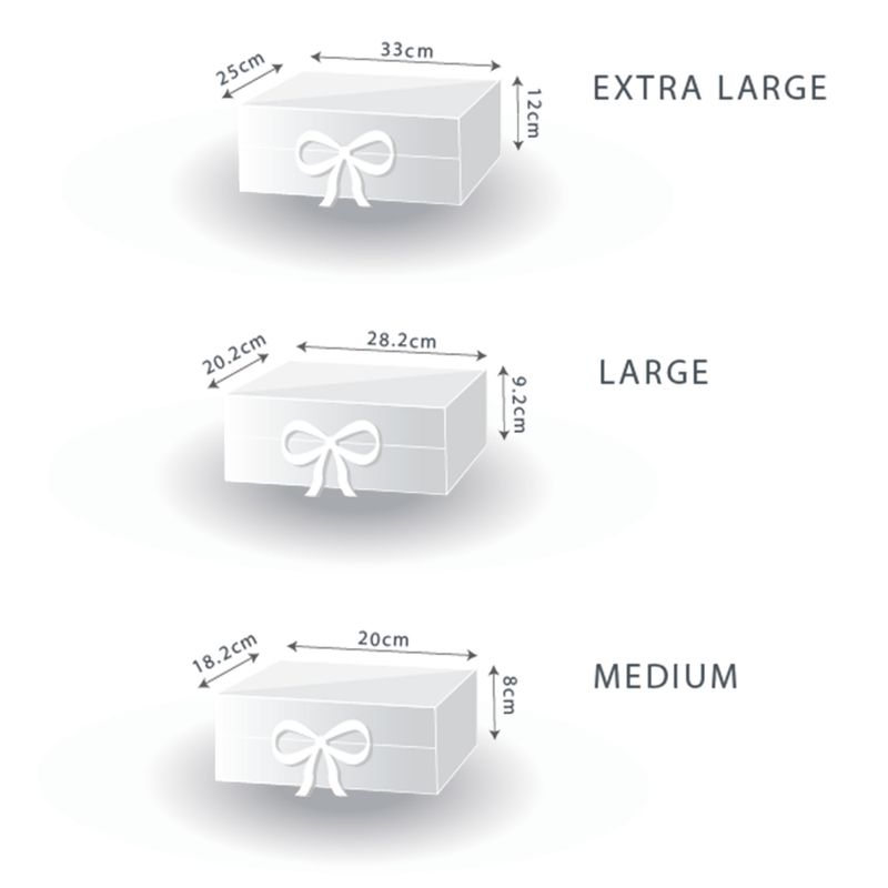 Flat Pack Gift Box - Medium Square (20x18.2x8cm) - Ivory