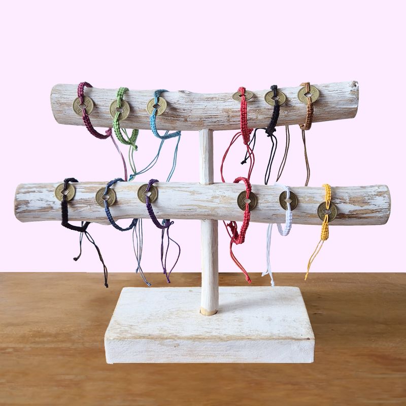Handmade Friendship Bracelet - Lucky Friends Feng Shui Coin (asst)