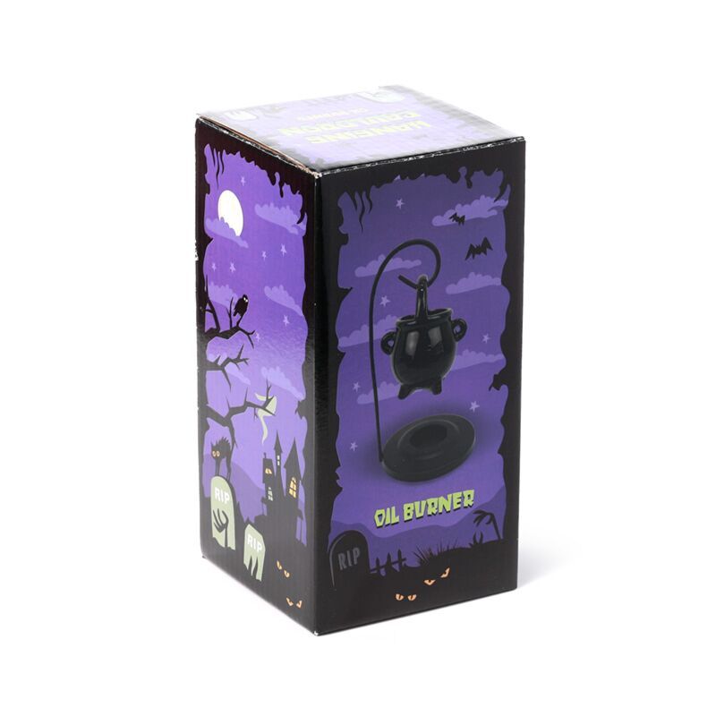 Black Cauldron Hanging Oil Burner with Stand