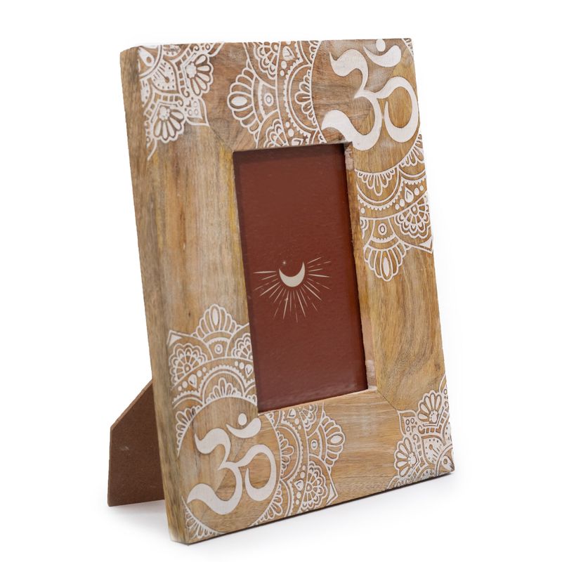 Med Mango Wood Picture Frame (for 10x15cm) 26x20x2cm - Mandala - White