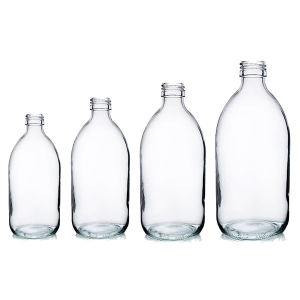 Clear Glass Medicine Bottles