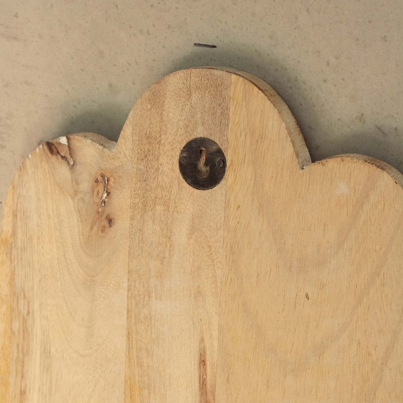 Mango Wood Hamsa Wall Plaque - Whitewash