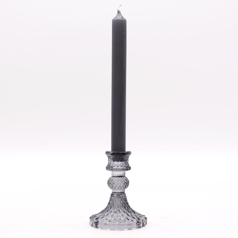Vintage Dinner Candle Holder - Midnight Grey