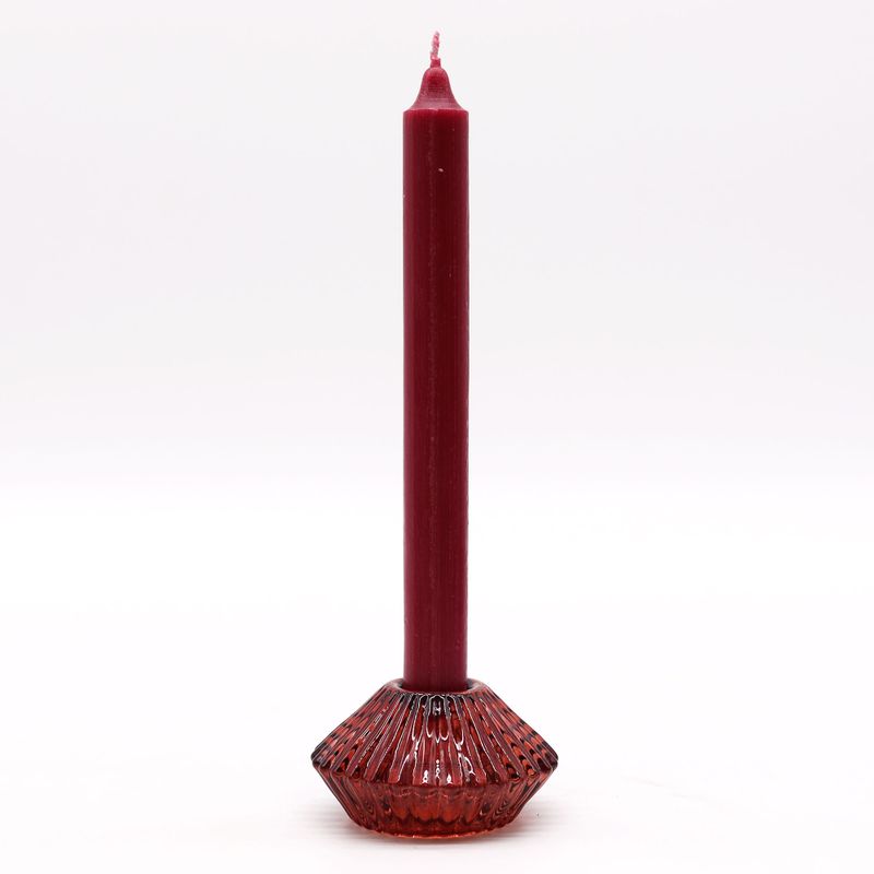 Flower Flip Dinner Candle / Tealight Holder - Vampire Red