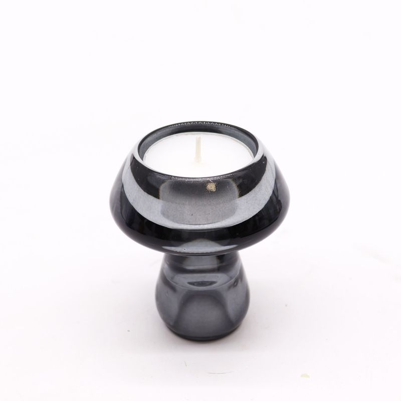 Mushroom Flip Dinner Candle / Tealight Holder - Midnight Grey