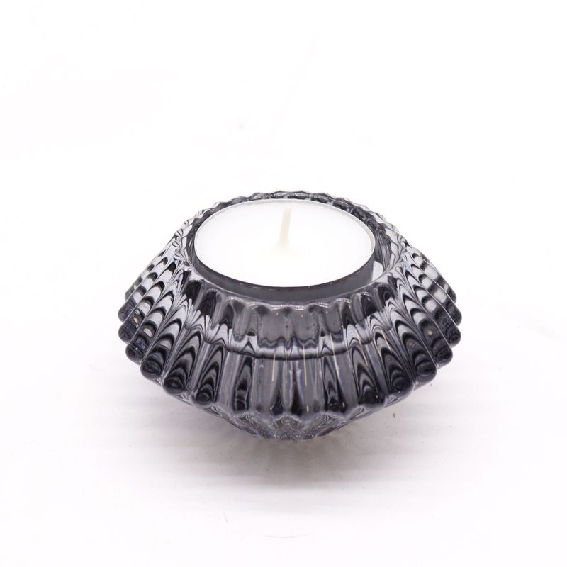 Flower Flip Dinner Candle / Tealight Holder - Midnight Grey
