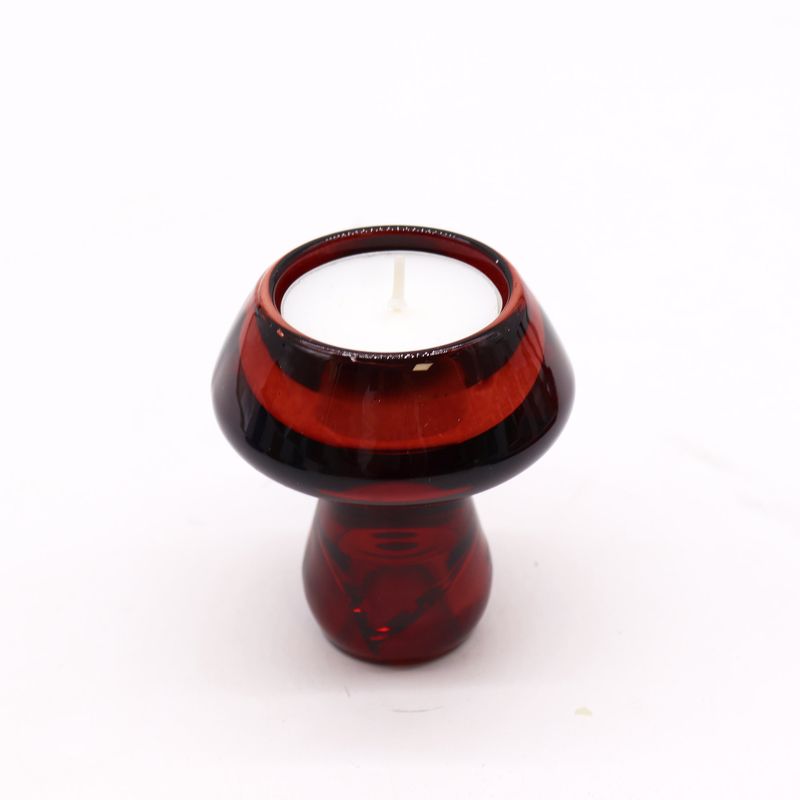 Mushroom Flip Dinner Candle / Tealight Holder - Vampire Red
