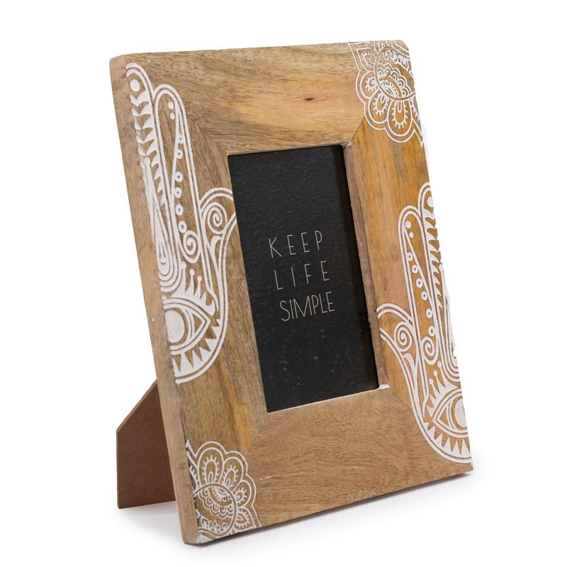 Med Mango Wood Picture Frame (for 10x15cm) 26x20x2cm - Hansa - White