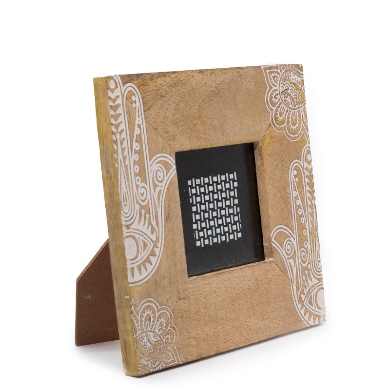Small Mango Wood Picture Frame (for 10x15cm) 20x20x2cm- Hansa - White