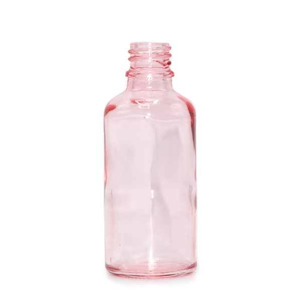 50ml Rose Pink Glass Dropper Bottle