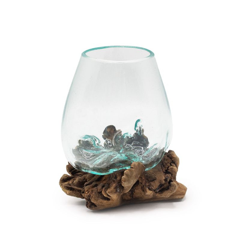 Molten Glass on Rare Parasite Wood - large