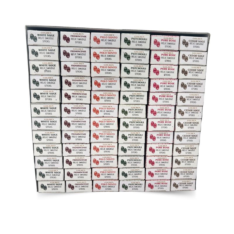 30g Golden Smudging Resin Sticks - Display Set (6s) (Codes 1-6)