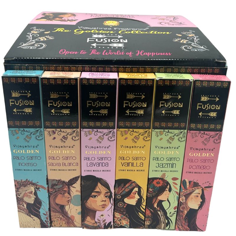 15g Golden Incense Sticks - Fusion Series Display Set
