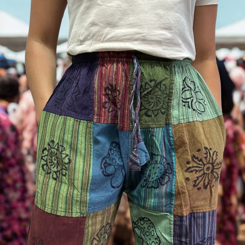 Nomad Sari - Mushroom Pants - Green Tones S/M