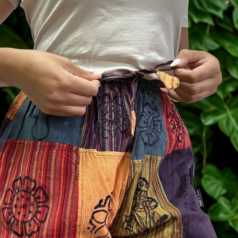 Nomad Sari - Mushroom Pants - Orange Tones S/M