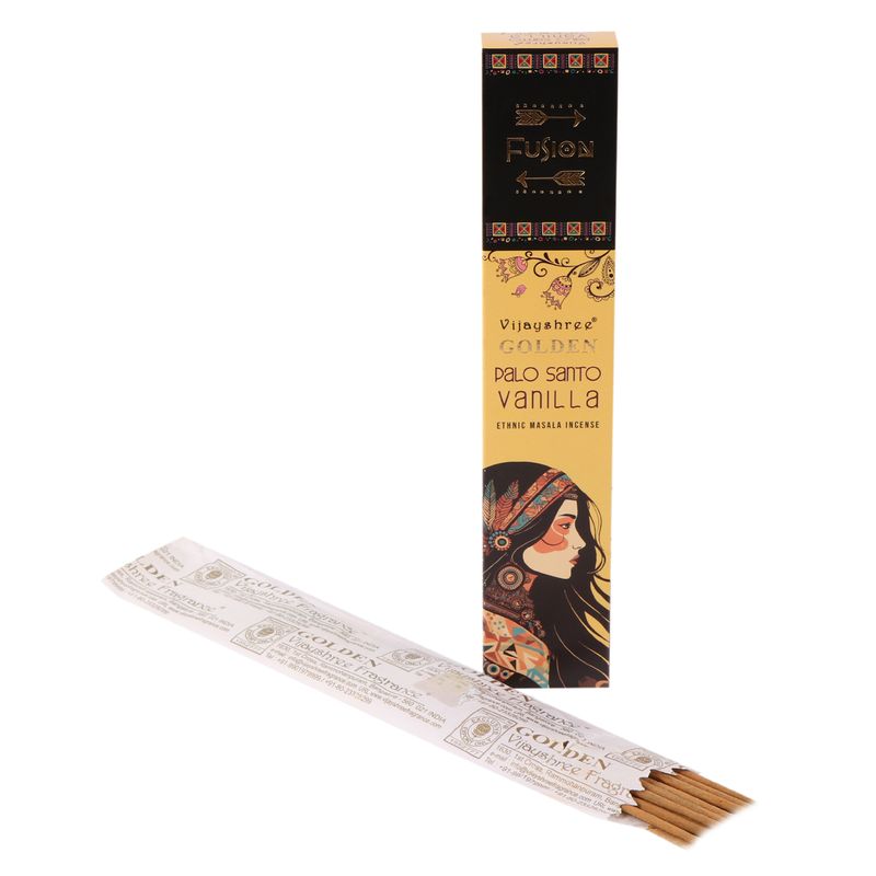 15g Golden Fusion Incense Sticks - Palo Santo and Vanilla