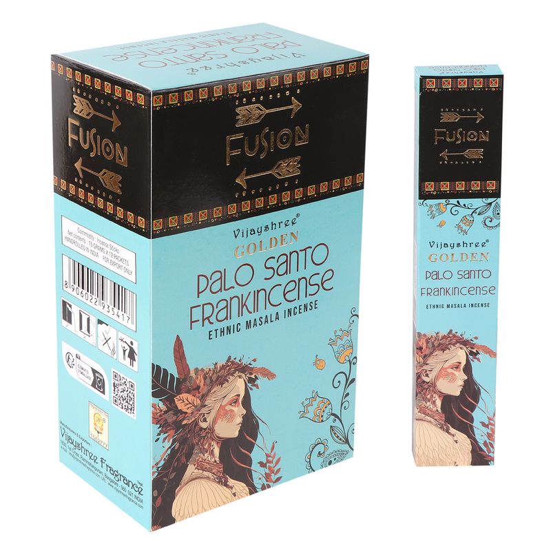 15g Golden Fusion Incense Sticks - Palo Santo and Frankincense