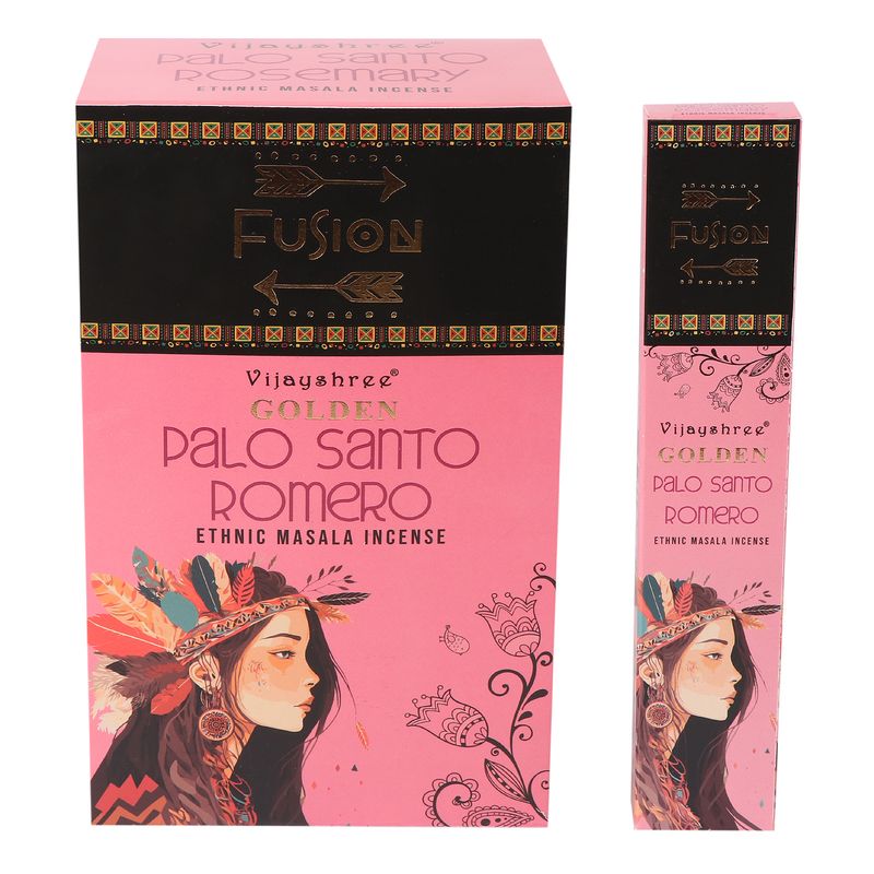 15g Golden Fusion Incense Sticks - Palo Santo and Rosemary
