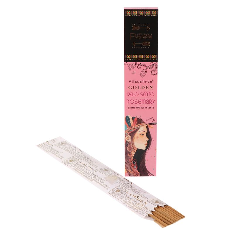 15g Golden Fusion Incense Sticks - Palo Santo and Rosemary