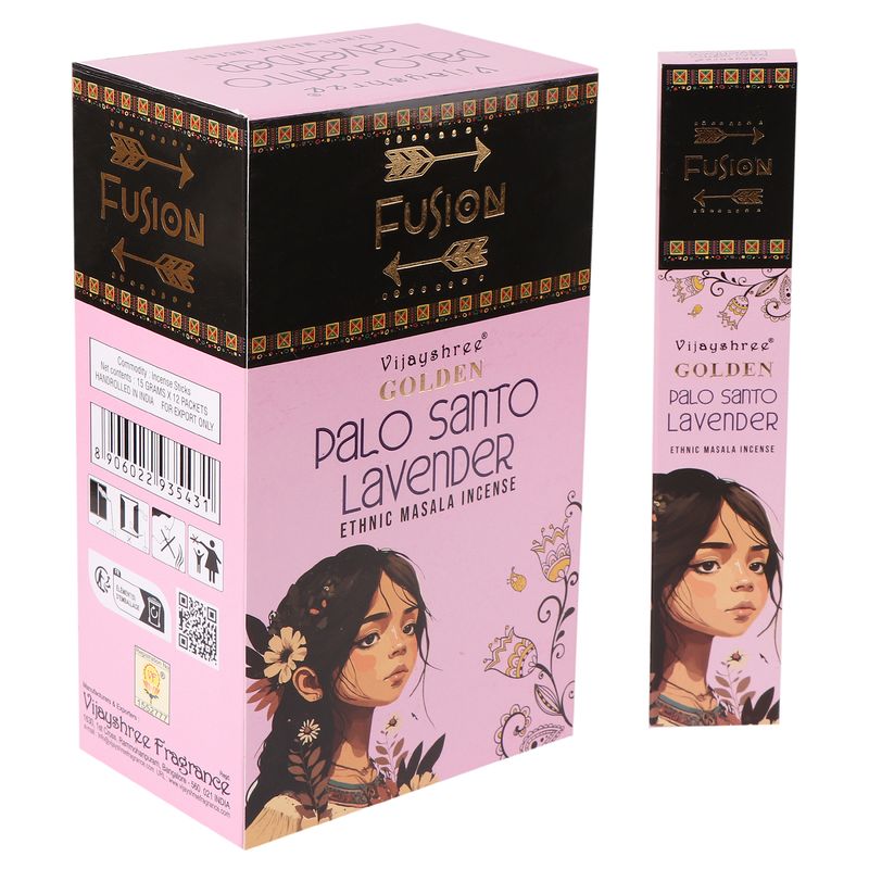15g Golden Fusion Incense Sticks - Palo Santo and Lavender