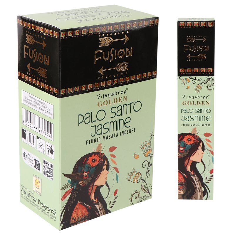 15g Golden Fusion Incense Sticks - Palo Santo and Jasmine