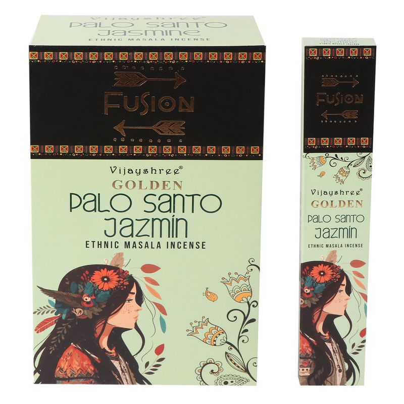 15g Golden Fusion Incense Sticks - Palo Santo and Jasmine