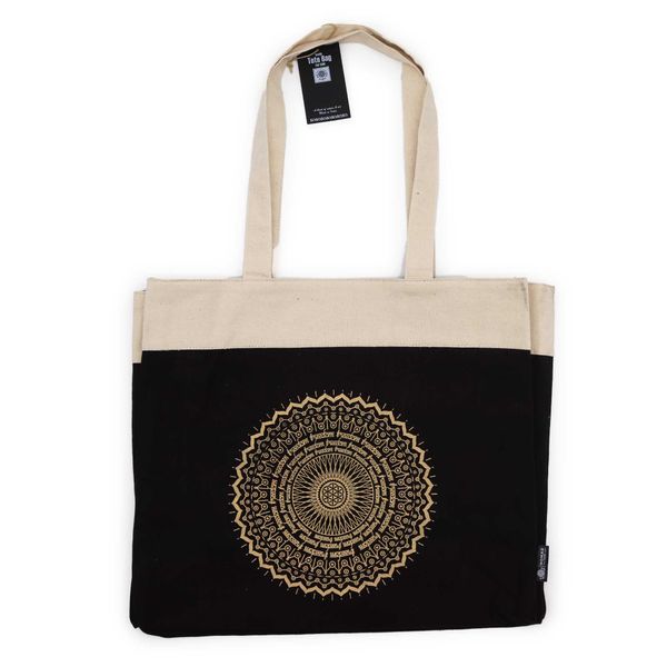 Oversized Tote Bag Chocolate Stonewash 14oz - Freedom Mandala