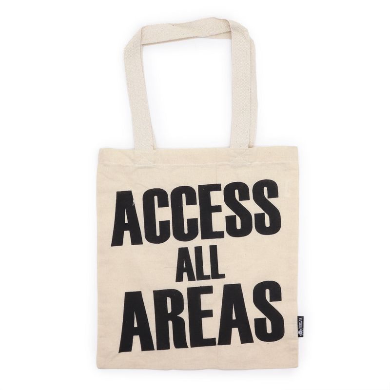 Iconic Basic Tote Bag - ACCESS ALL AREA - (40x36cm) - Natural 4oz