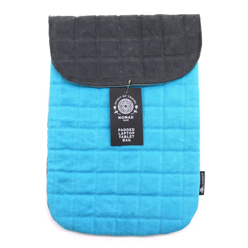 Laptop Padded Pouch - Terrific Turquoise - 14oz