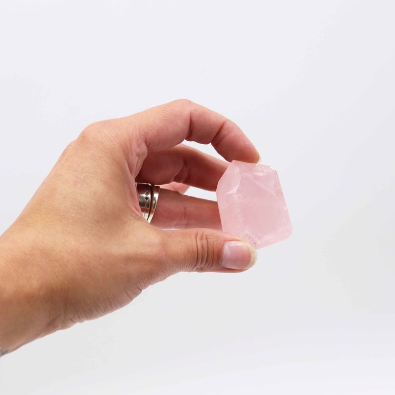 Bulk Gemstone Points approx 5cm (0.4KG) - Indian Rose Quartz (approx 8 pieces)